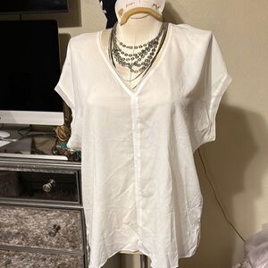Brand new Elegant White V-Neck Women's Top